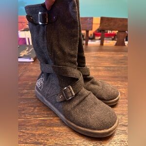 Roxy Charcoal Winter Boots with Buckle